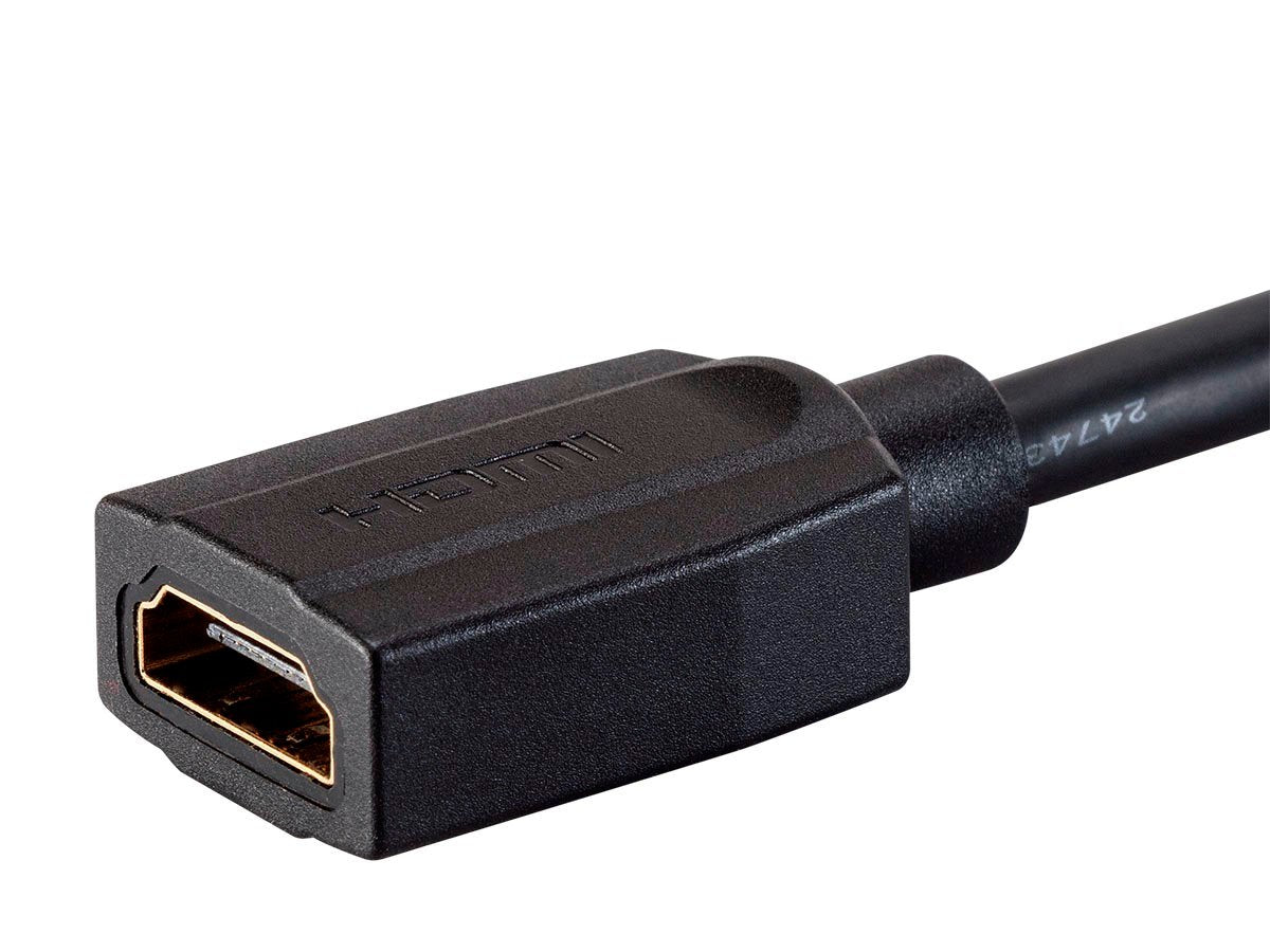 Monoprice Commercial Series High Speed HDMI Extension Cable - 4K@60Hz HDR 18Gbps YCbCr 4:4:4 24AWG CL2 3ft Black